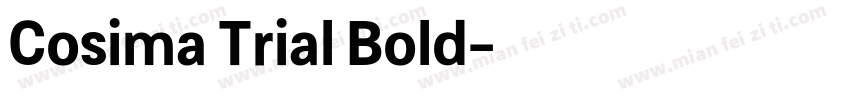 Cosima Trial Bold字体转换